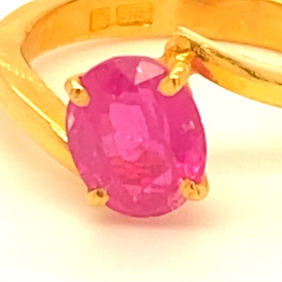 Afghan Ruby 2.25ct Solid 22K Yellow Gold Ring - Picture 8 of 8